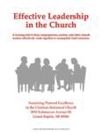 Effective Leadership in the Church