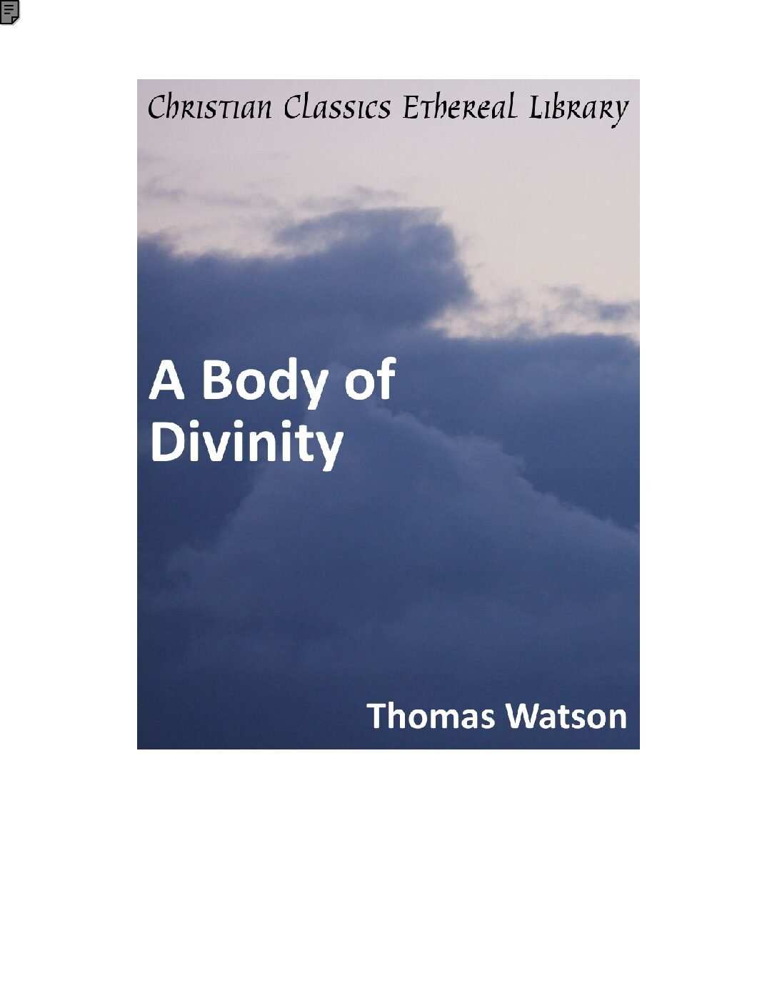 divinity A Body of Divinity by Thomas Watson - Image 1