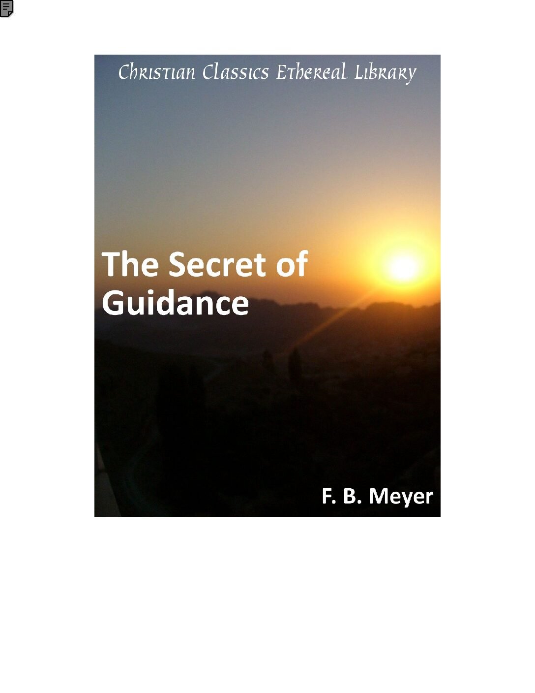 guidance The Secret of Guidance by F. B. Meyer - Image 1