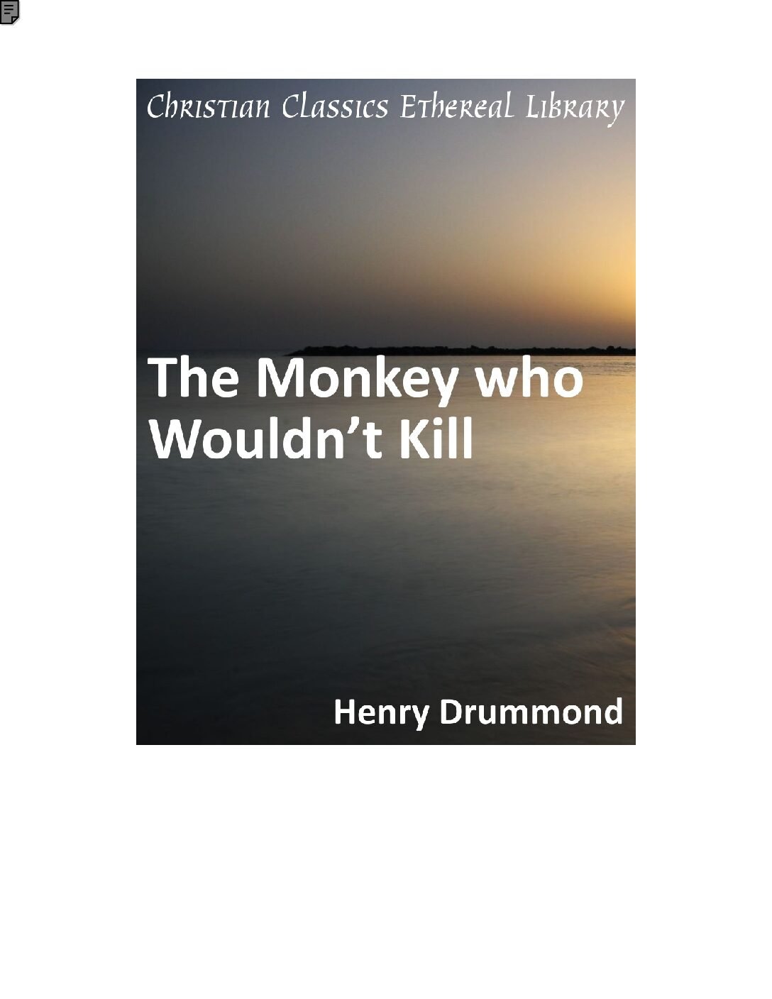 monkey The Monkey Who Wouldn't Kill by Henry Deummond - Image 1