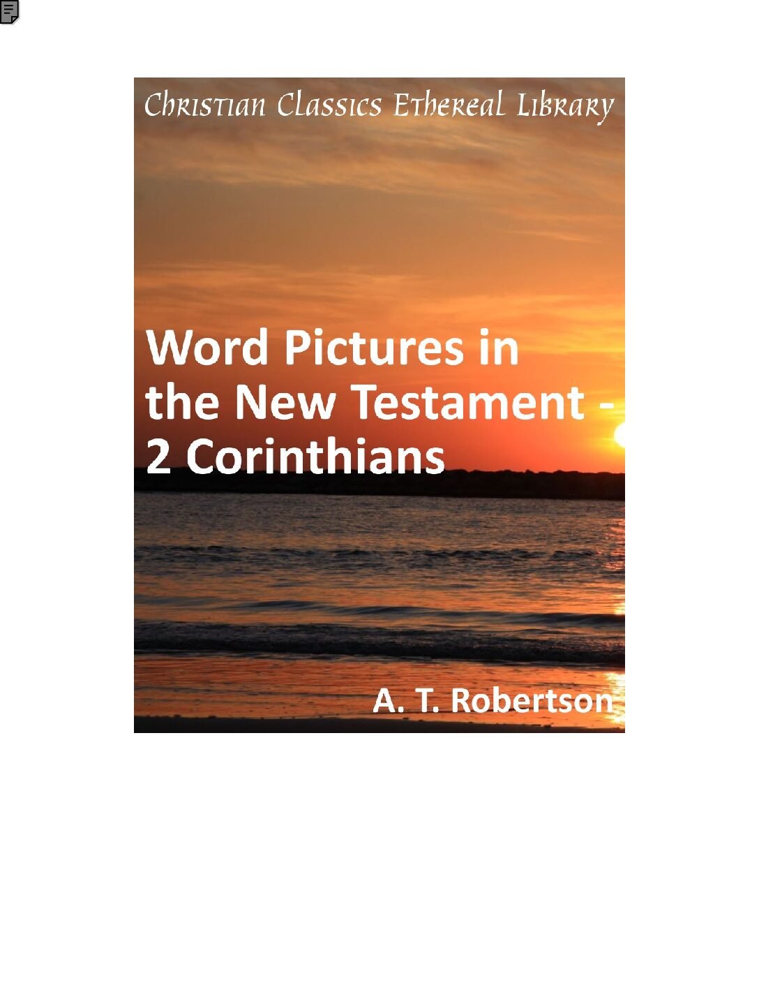 wp_2cor Word Pictures in the New Testament- 2 Corinthians by A. T. Robertson - Image 1