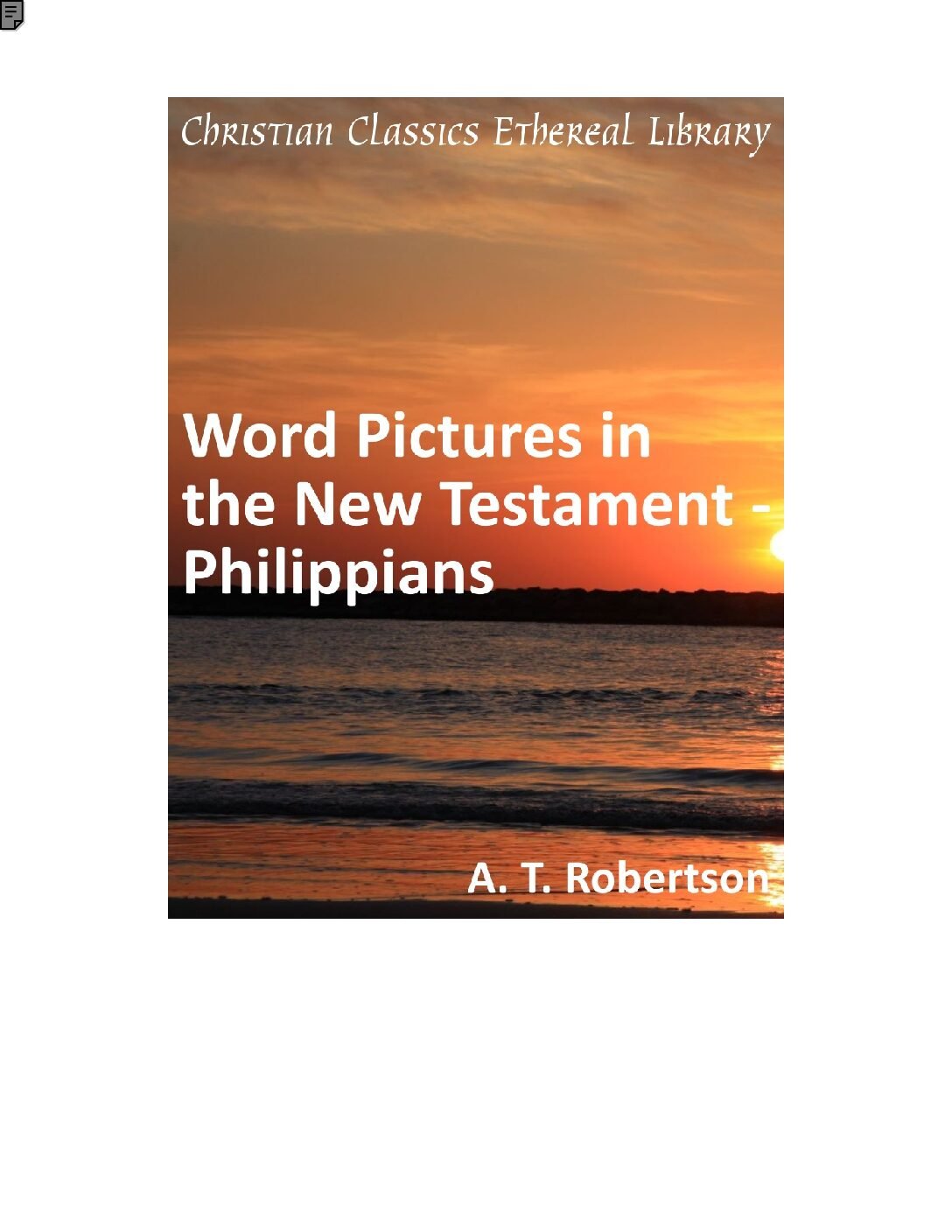 wp_philip Word Pictures in the New Testament- Philippians by A. T. Robertson - Image 1